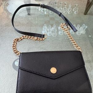 Michael Kors Black Crossbody Bag with Gold Chain